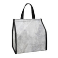 Silver Grey Marble Print Insulated Lunch Tote