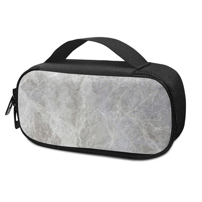 Silver Grey Marble Print Insulin Cooler Travel Case