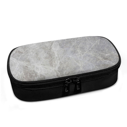 Silver Grey Marble Print Insulin Cooler Travel Case