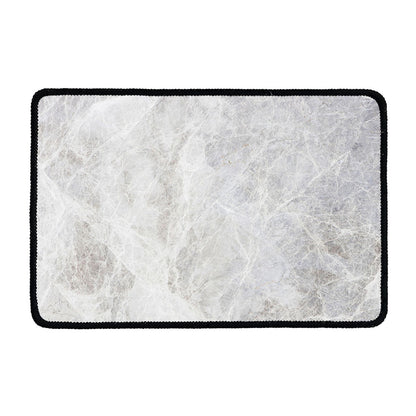 Silver Grey Marble Print Kitchen Mat