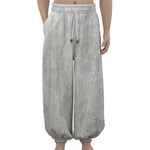 Silver Grey Marble Print Lantern Pants