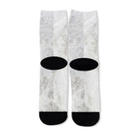 Silver Grey Marble Print Long Socks
