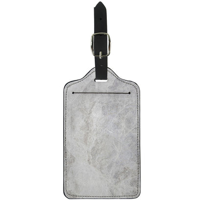 Silver Grey Marble Print Luggage Tag
