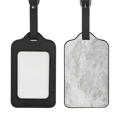 Silver Grey Marble Print Luggage Tag