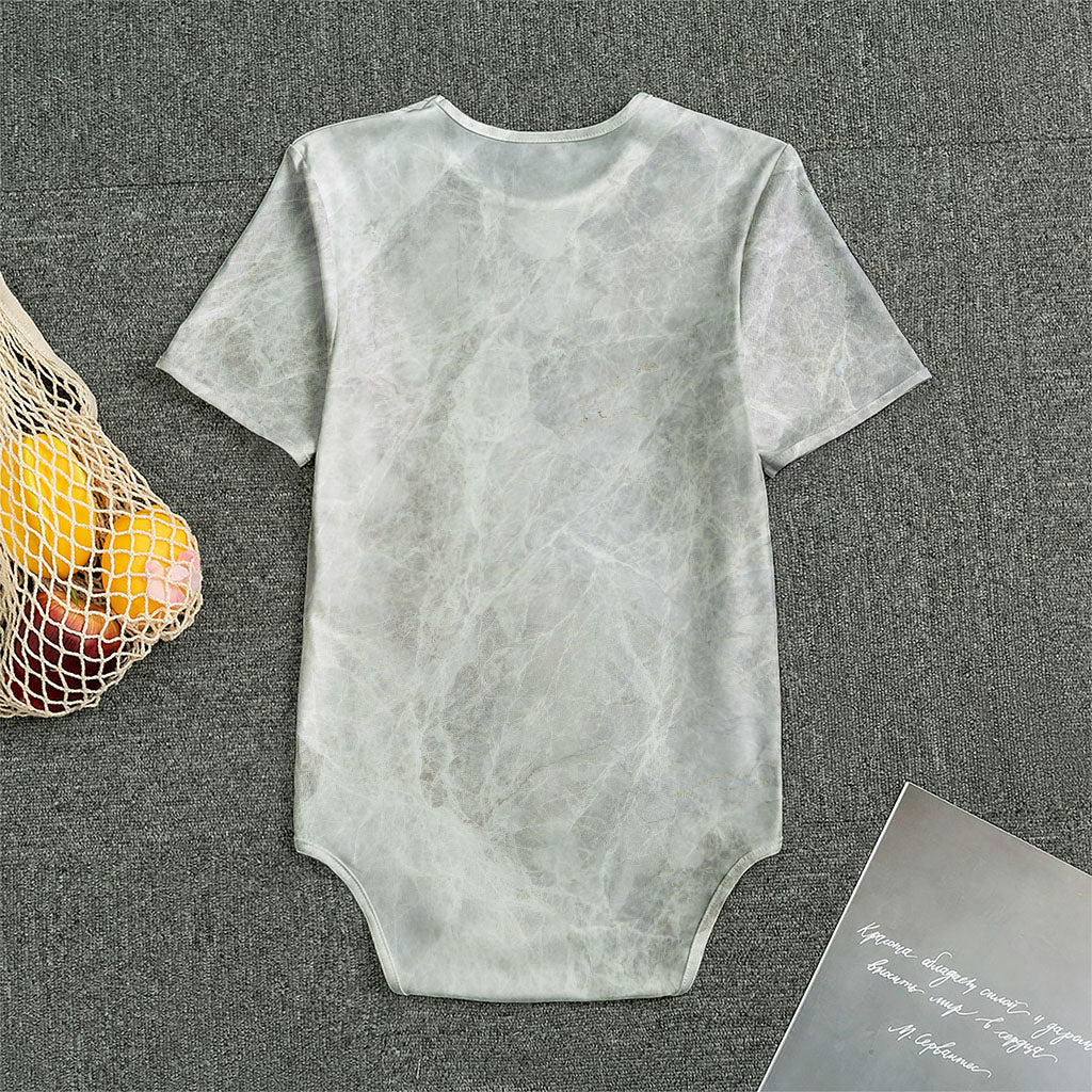 Silver Grey Marble Print Men's Bodysuit