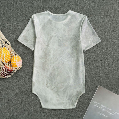 Silver Grey Marble Print Men's Bodysuit