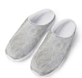 Silver Grey Marble Print Mesh Casual Shoes