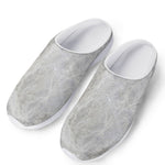Silver Grey Marble Print Mesh Casual Shoes