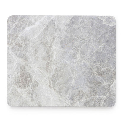 Silver Grey Marble Print Mouse Pad
