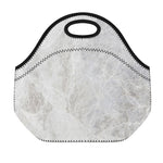 Silver Grey Marble Print Neoprene Lunch Bag