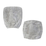 Silver Grey Marble Print Office Chair Cover