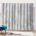 Silver Grey Marble Print Pencil Pleat Curtains