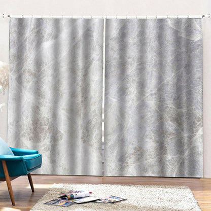 Silver Grey Marble Print Pencil Pleat Curtains
