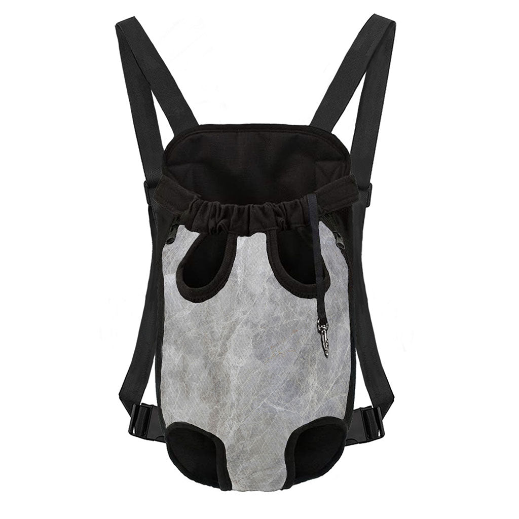 Silver Grey Marble Print Pet Carrier Backpack