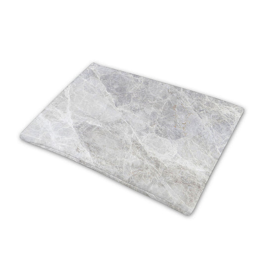 Silver Grey Marble Print Pet Cooling Mat Cover