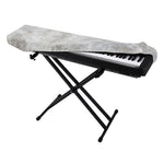 Silver Grey Marble Print Piano Keyboard Cover