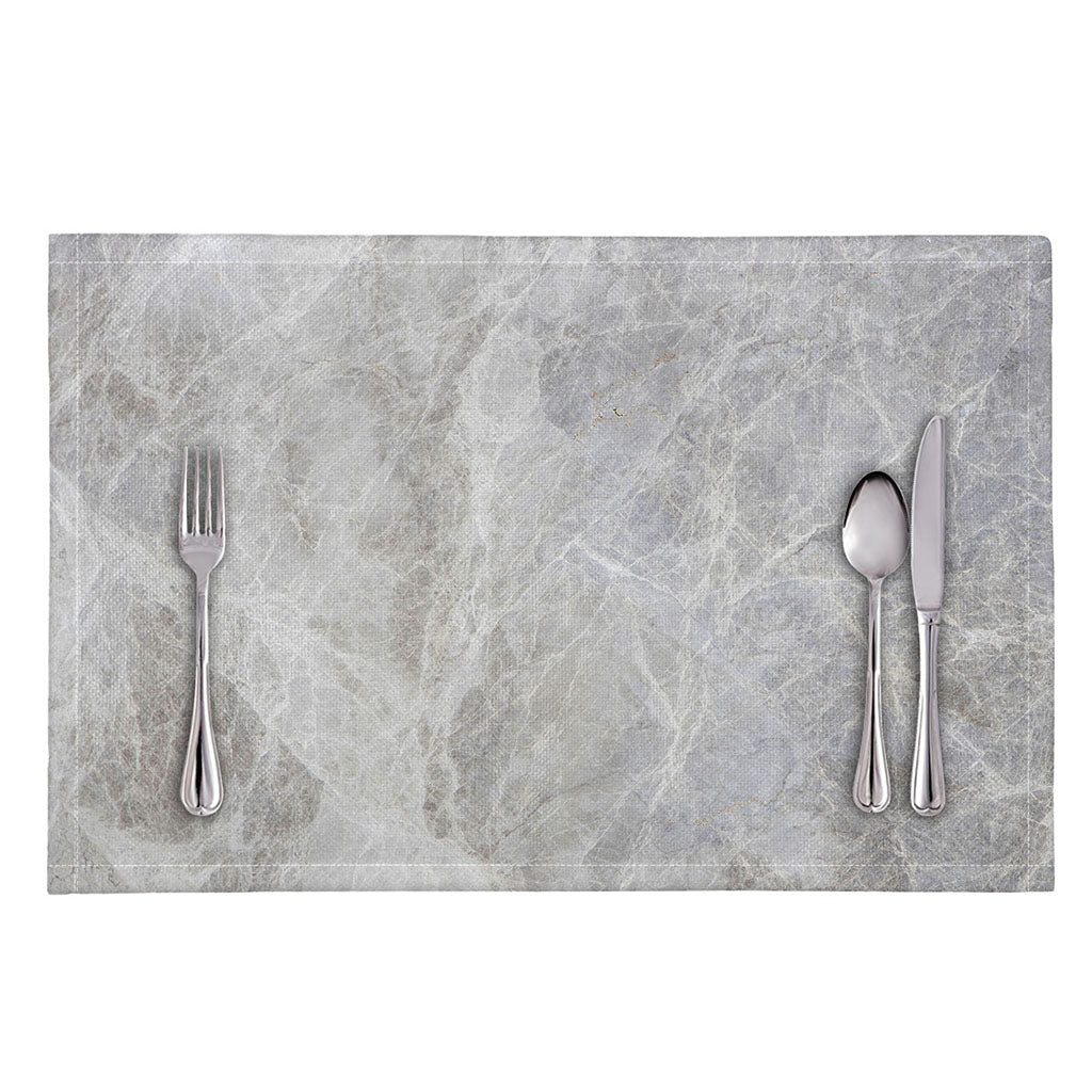 Silver Grey Marble Print Placemat
