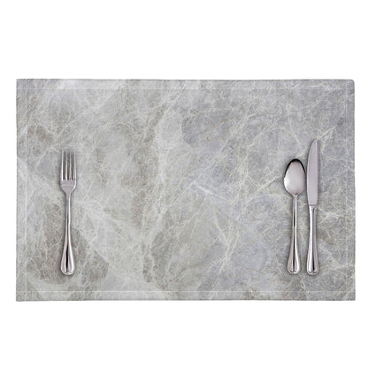 Silver Grey Marble Print Placemat