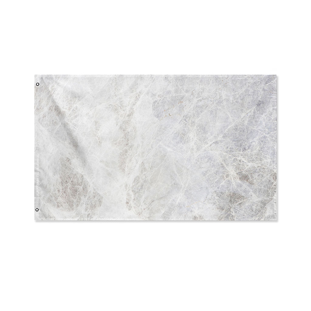 Silver Grey Marble Print Polyester Flag