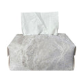 Silver Grey Marble Print Rectangle Tissue Box Cover