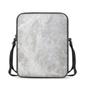 Silver Grey Marble Print Rectangular Crossbody Bag