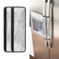 Silver Grey Marble Print Refrigerator Handle Covers
