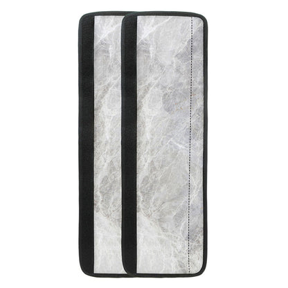 Silver Grey Marble Print Refrigerator Handle Covers