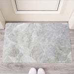 Silver Grey Marble Print Rubber Doormat