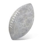 Silver Grey Marble Print Rugby Ball