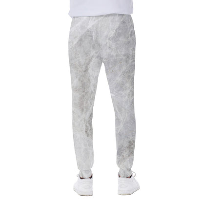 Silver Grey Marble Print Scuba Joggers