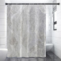 Silver Grey Marble Print Shower Curtain