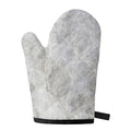 Silver Grey Marble Print Single Oven Mitt