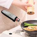 Silver Grey Marble Print Skillet Handle Cover