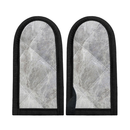 Silver Grey Marble Print Skillet Handle Cover