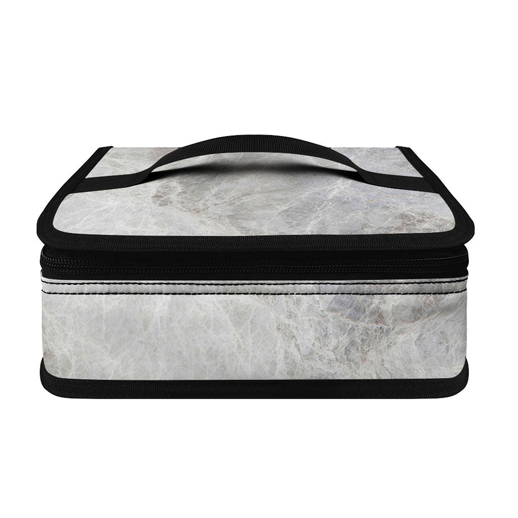 Silver Grey Marble Print Small Lunch Bag