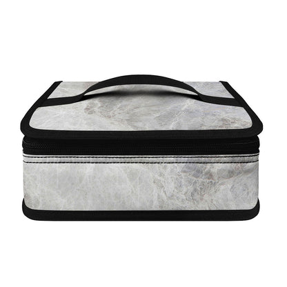 Silver Grey Marble Print Small Lunch Bag