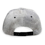 Silver Grey Marble Print Snapback Cap