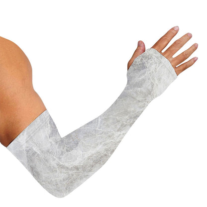 Silver Grey Marble Print Sun Protection Arm Sleeves