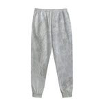 Silver Grey Marble Print Sweatpants