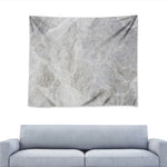 Silver Grey Marble Print Tapestry