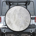 Silver Grey Marble Print Tire Cover