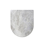 Silver Grey Marble Print Toilet Lid Cover