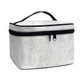 Silver Grey Marble Print Travel Makeup Bag