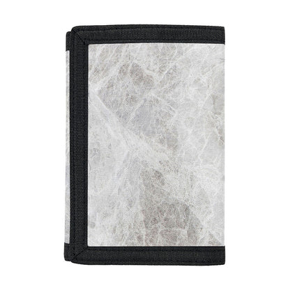 Silver Grey Marble Print Trifold Wallet
