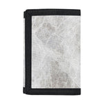 Silver Grey Marble Print Trifold Wallet