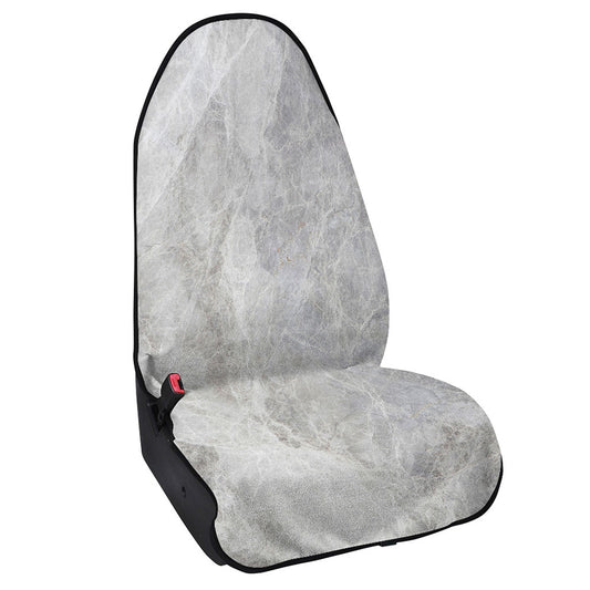 Silver Grey Marble Print Waterproof Car Seat Cover