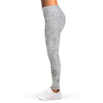 Silver Grey Marble Print Women's Leggings