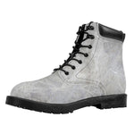 Silver Grey Marble Print Work Boots