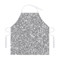 Silver (NOT Real) Glitter Print Adjustable Apron