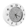 Silver (NOT Real) Glitter Print Alarm Clock